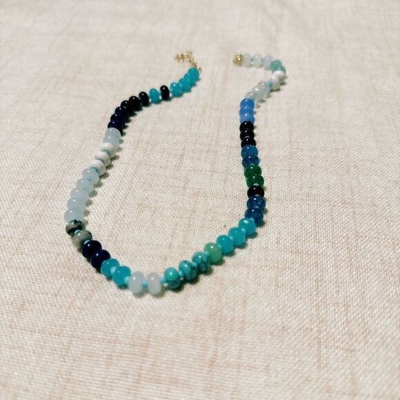 Boho summer beaded necklace #1248 - Picture 3 of 4